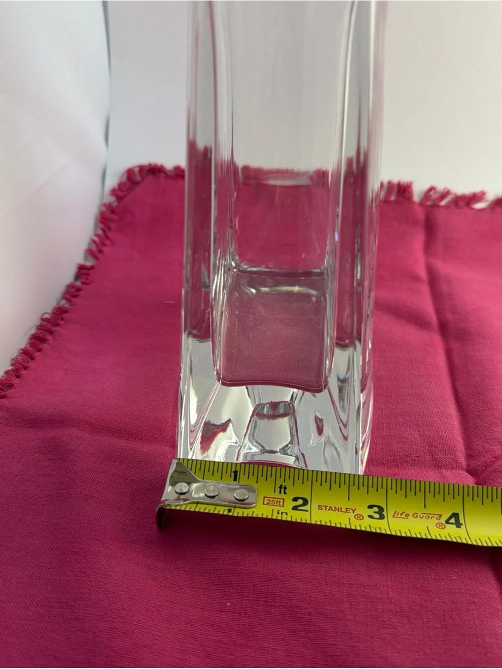 Crystal Decanter with Stopper Heavy 10.75” tall Modern
